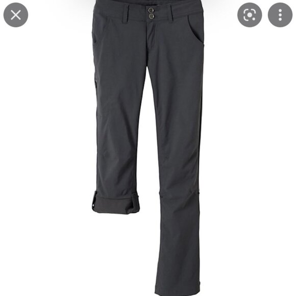 PRANA Halle Convertible Coal Grey/Gray Roll-up Pants 12 SHORT - Picture 3 of 16
